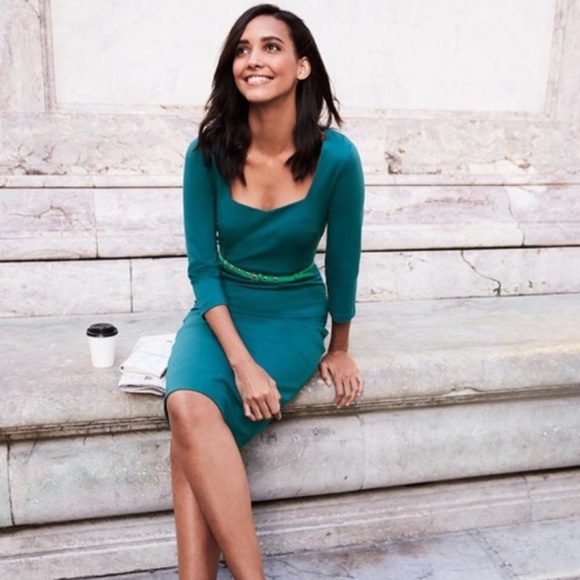 Boden Dresses & Skirts - Boden Teal Rebecca Sweetheart Dress 10 O646